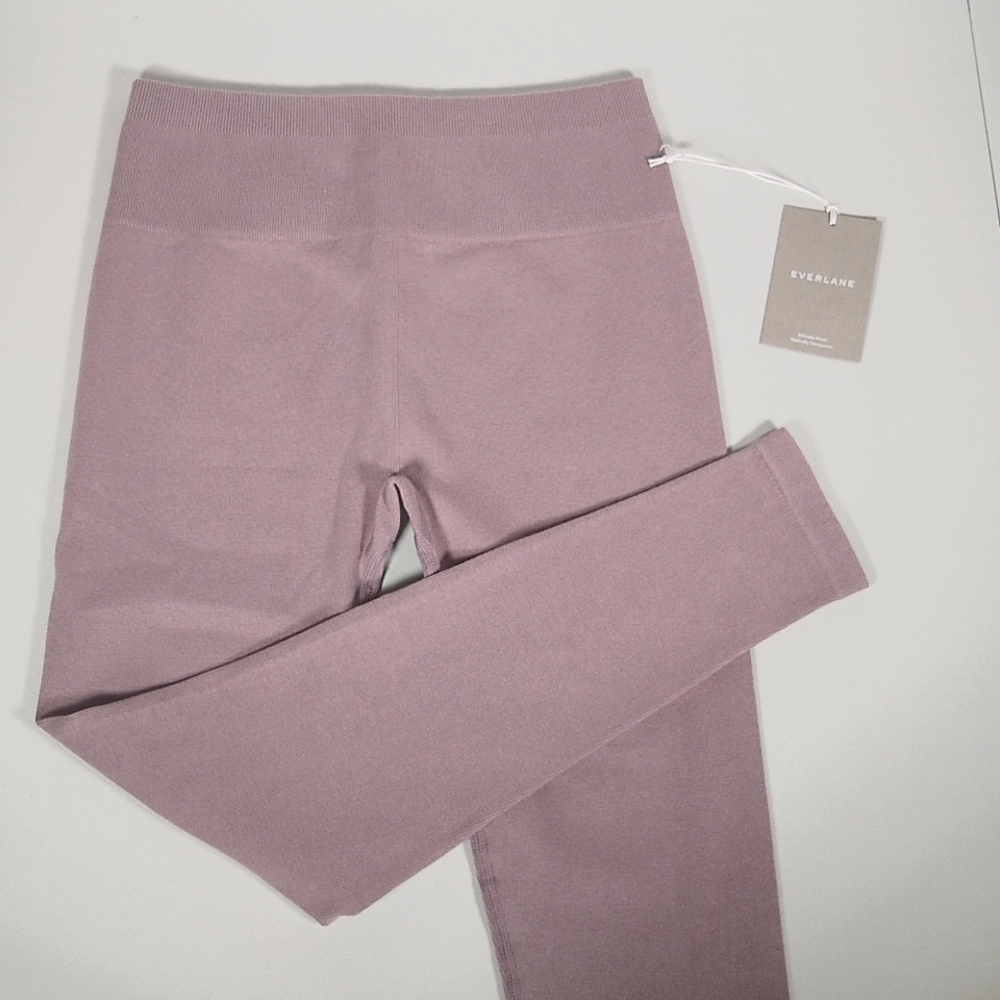 NWT Everlane The Seamless Legging Purple‎ Ribbed Leggings M/L